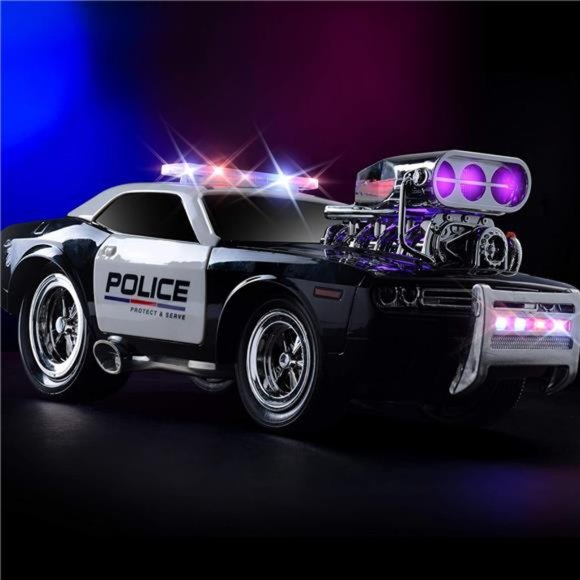 RC Police Car Remote Control Police Car RC Toys with Lights and Siren For Kids - Picture 5 of 6